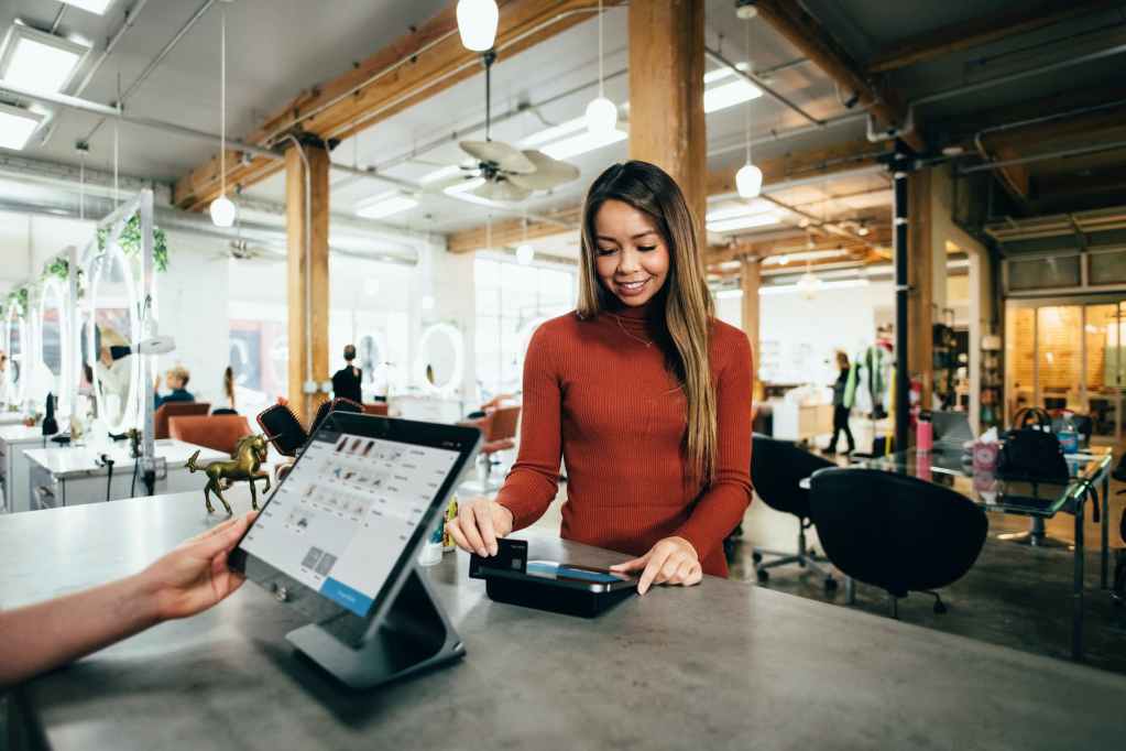 Fast and easy payment being processed at a point of sale