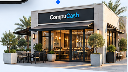 Illustrative Abu Dhabi restaurant storefront